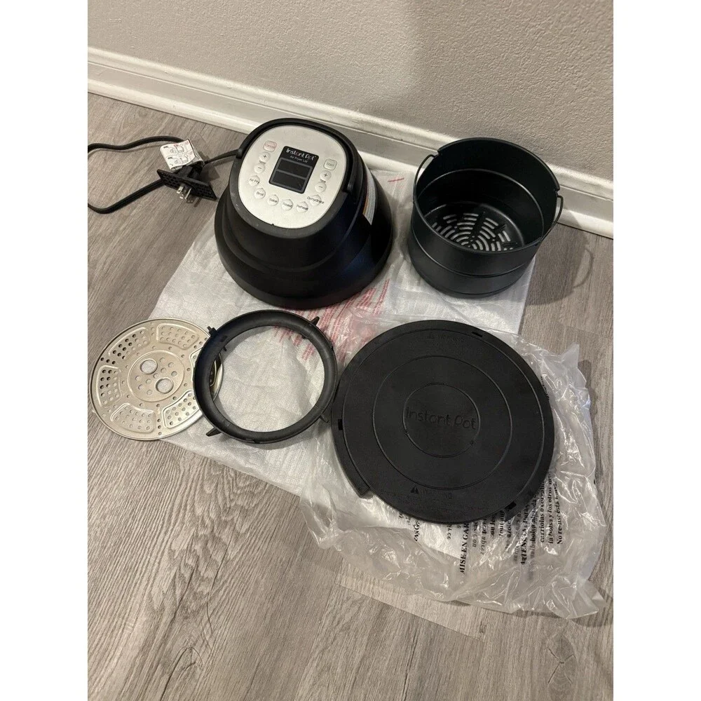 Instant Pot 6 Quart Multi-Use Air Fryer Lid with Base Compatible with Air Fryer
